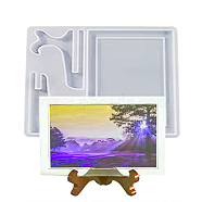 Rectangle Photo Frame Display Silicone Molds, for UV Resin, Epoxy Resin Craft Making, White, 221x187x9mm, Inner Diameter: 78~125x91~175mm(DIY-I096-03)