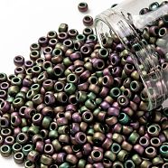 TOHO Round Seed Beads, Japanese Seed Beads, (709) Matte Color Iris Violet, 8/0, 3mm, Hole: 1mm, about 1110pcs/50g(SEED-XTR08-0709)
