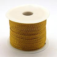 Nylon Thread, Dark Goldenrod, 1.0mm, about 49.21 yards(45m)/roll(NWIR-R026-1.0mm-563)