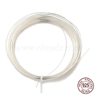 32.8 Foot 925 Sterling Silver Wire, Round, Silver, 22 Gauge(0.6mm), about 2.8g/m(STER-D002-0.6mm)