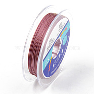 Tiger Tail Beading Wire, 7-Strand Bead Stringing Wire, Nylon Coated Stainless Steel Wire, Pale Violet Red, 26 Gauge, 0.4mm, about 32.8 Feet(10m)/roll(TWIR-R007-0.4mm-04)