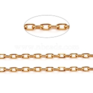 Ion Plating(IP) 304 Stainless Steel Cable Chains, Diamond Cut Thin Chains, Soldered, Faceted, with Spool, Oval, Golden, 1.5x0.9x0.2mm, about 32.8 Feet(10m)/roll(CHS-D005-02G)