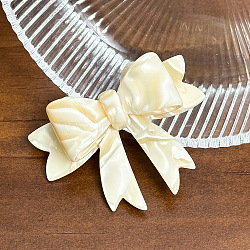 Bowknot Cellulose Acetate Alligator Hair Clips, Hair Accessories for Women & Girls, Bisque, 54x44x23mm(PW-WG9DB58-03)