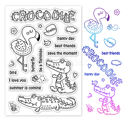 PVC Plastic Stamps, for DIY Scrapbooking, Photo Album Decorative, Cards Making, Stamp Sheets, Animal Pattern, 16x11x0.3cm(DIY-WH0167-56-236)