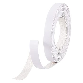 Flat PVC Iron-On Edging, with Self-adhesion, for Cabinet Repairs, Furniture Restoration, White, 22mm, about 10m/roll