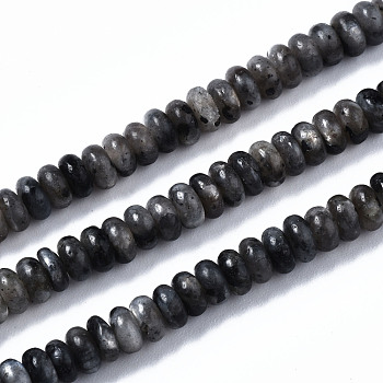 Natural Larvikite Beads Strands, Rondelle, 4~5x2mm, Hole: 0.8mm, about 163~168pcs/strand, 14.96~15.35 inch(38~39cm)