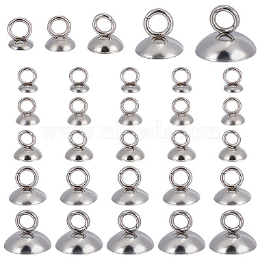 Stainless Steel Color 201 Stainless Steel Bead Cap Bails