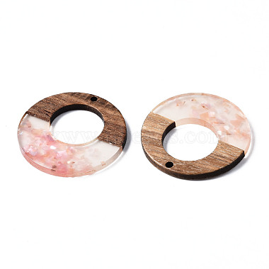 Transparent Resin & Walnut Wood Pendants(X-RESI-T035-20-A01)-3