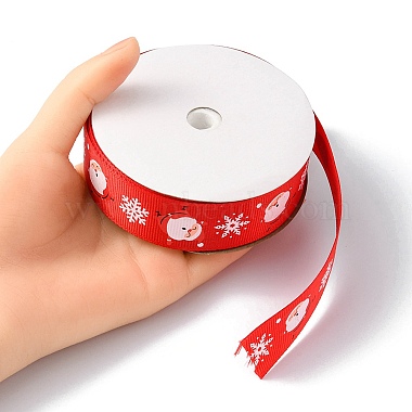 1 Roll Christmas Printed Polyester Grosgrain Ribbons(OCOR-YW0001-05C)-4