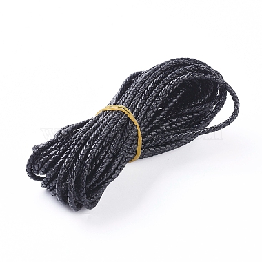 Round Folded Bolo Braided Imitation Leather Cord(LC-G008-B01)-2