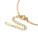 304 Halskette mit Herzanhänger aus Edelstahl und runden Schlangenketten(NJEW-H024-07G)-3