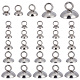 100Pcs 5 Styles 201 Stainless Steel Bead Cap Pendant Bails(STAS-GO0001-11)-1