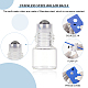 ベネクリエイト 24 個のプラスチックカバー付き透明ガラスローラーボールボトル(DIY-BC0006-47)-4