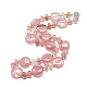 Cherry Quartz Glass Beaded Necklaces(NJEW-S393-04)-1