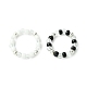 2Pcs 2 Color Acrylic & Glass Seed Beaded Stretch Rings Set for Women(RJEW-JR00593)-1