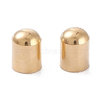 Brass Cord Ends, Cadmium Free & Lead Free, End Caps, Long-Lasting Plated, Column, Real 24K Gold Plated, 5x4mm, Inner Diameter: 3mm(X-KK-D002-04G)