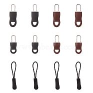 Plastic Zipper Pull Charms, Zipper Pull Tab For Clothing Accessories, with Plastic Zipper Puller With Strap, Black, 118x72x35mm(FIND-PH0015-73)