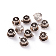 Lead Free & Nickel Free Alloy Coffee Cup Charms, Long-Lasting Plated, Light Gold, 11x15x12mm, Hole: 3mm(PALLOY-J514-10G-FF)