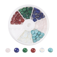 Natural & Synthetic Mixed Gemstone Cabochons, Half Round/Dome, 8x4~5mm, 60pcs/box(G-JP0001-13)