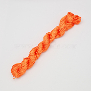 Nylon Thread, Nylon Jewelry Cord for Custom Woven Bracelets Making, Orange Red, 1mm, about 26.24 yards(24m)/bundle, 10bundles/bag, about 262.46 yards(240m)/bag(NWIR-R002-1mm-15)