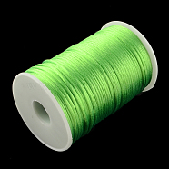 Polyester Cords, Lime, 2mm, about 98.42 yards(90m)/roll(NWIR-R019-086)
