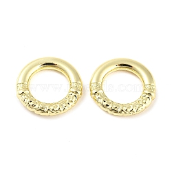 Rack Plating Alloy Linking Rings, Cadmium Free & Nickel Free & Lead Free, Half Textured Round Ring, Golden, 19x4mm, Inner Diameter: 11.8mm(PALLOY-D023-22C-G)