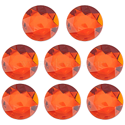 10Pcs Self-Adhesive Acrylic Rhinestone Stickers, for DIY Decoration and Crafts, Faceted, Half Round, Red, 51.5x7.5mm(FIND-FG0001-95B)