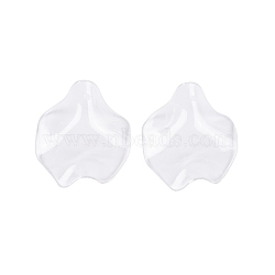 Transparent Acrylic Pendants, Leaf, Clear, 38x35.5x12.5mm, Hole: 1.5mm, about 333pcs/500g(TACR-G050-01A)