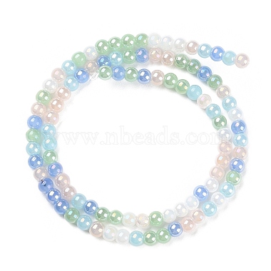 Transperant Electroplate Glass Beads Strands(X-GLAA-P056-4mm-B02)-2