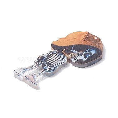 colgantes grandes de acrílico estilo halloween con campana de latón y cordón de nylon(SACR-O003-01A)-4