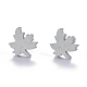 Autumn Theme Unisex 304 Stainless Steel Stud Earrings(X-EJEW-E254-10P)-1