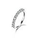 S925 Sterling Silver Clear Cubic Zirconia Finger Rings for Daily Wear and Parties(QX0309-3)-1