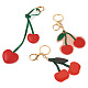 3Pcs 3 Styles PU Leather Alloy Keychains(KEYC-TA0001-43)-2