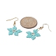 Glass Seed Braided Snowflake Dangle Earrings(EJEW-MZ00069-02)-3