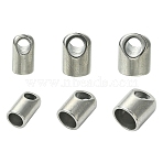 15Pcs 3 Styles 303 Stainless Steel Cord End/Tips, Stainless Steel Color, 8x4.5~6.5mm, Hole: 2.3~3mm, Inner Diameter: 3~5mm, 5pcs/style(STAS-CJ0003-37)