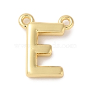 Rack Plating Brass Pendants, Long-Lasting Plated, Lead Free & Cadmium Free, Letter Charms, Real 18K Gold Plated, Letter E, 11x9x2mm, Hole: 1mm(KK-L216-003G-E)