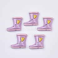 Resin Cabochons, Water Boot, Violet, 18.5x19x5.5mm(X-CRES-N018-027)
