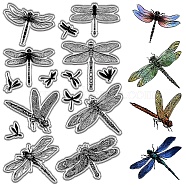 Custom PVC Plastic Clear Stamps, for DIY Scrapbooking, Photo Album Decorative, Cards Making, Stamp Sheets, Film Frame, Dragonfly, 160x110x3mm(DIY-WH0439-0281)
