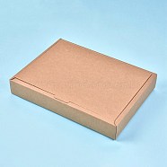 Kraft Paper Gift Box, Folding Boxes, Rectangle, BurlyWood, Finished Product: 30x20x4.1cm, Inner Size: 28x20x4.5cm, Unfold Size: 44x52x0.03cm and 48.7x36x0.03cm(CON-K006-07A-01)