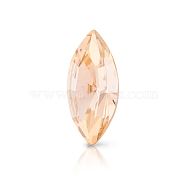 Preciosa&reg MAXIMA Crystal Fancy Stones, Czech Crystal, 435 14 615 Navette(Horse Eye), Dura Foiling, 90300 Light Peach, 15x7mm(Y-PRC-FG15-90300)