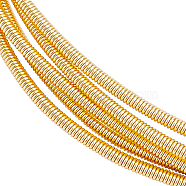 Copper French Wire, Gimp Wire, for DIY Accessories Jewelry Making, Real 18K Gold Plated, 200x1.6mm(CWIR-BC0007-002G)