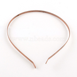 Hair Accessories Iron Hair Band Findings, Red Bronze Color, 110mm(OHAR-Q042-008B-01)