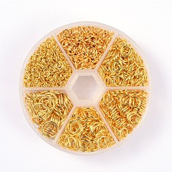 1 Box Open Jump Rings Brass Jump Rings, Golden, 18~22 Gauge, 4~10x0.6~1mm, about 110g/box(KK-X0068-G-B)