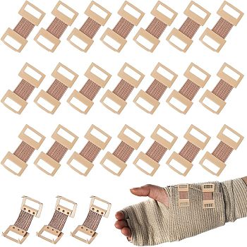 CHGCRAFT 120Pcs Aluminum Clips for Elastic Bandages, Bandage Wrap Clips, Peru, 30x15x2mm, Hole: 4x11mm