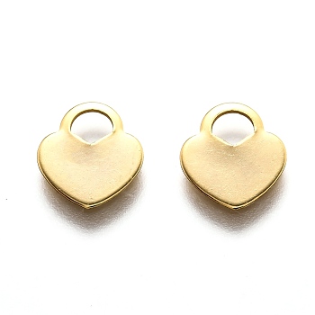 201 Stainless Steel Charms, Laser Cut, Heart, Real 18k Gold Plated, 11x10x0.8mm, Hole: 4x3.5mm