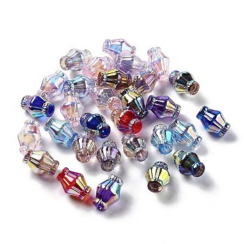 Transparent Acrylic Beads, Cone, Mixed Color, 13x9mm, Hole: 2.8mm