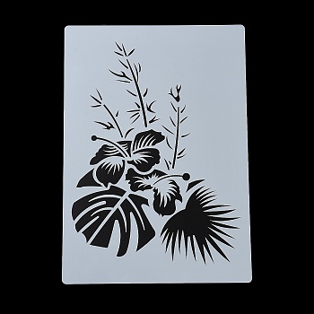 Plastic Hollow Out Drawing Painting Stencils Templates, for Painting on Scrapbook Fabric Tiles Floor Furniture Wood, Leaf, 291x210x0.3mm