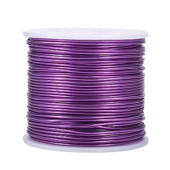 Round Aluminum Wire, Purple, 15 Gauge, 1.5mm, about 223.09 Feet(68m)/roll