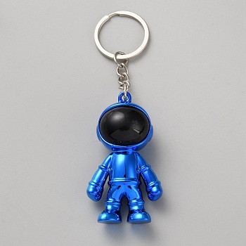 Plastic Keychain, Spaceman, Blue, 10.5cm