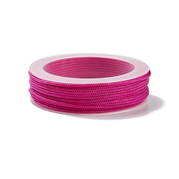 Braided Nylon Threads, Dyed, Knotting Cord, for Chinese Knotting, Crafts and Jewelry Making, Purple, 1.5mm, about 13.12 yards(12m)/roll